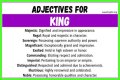 What words describe a king?